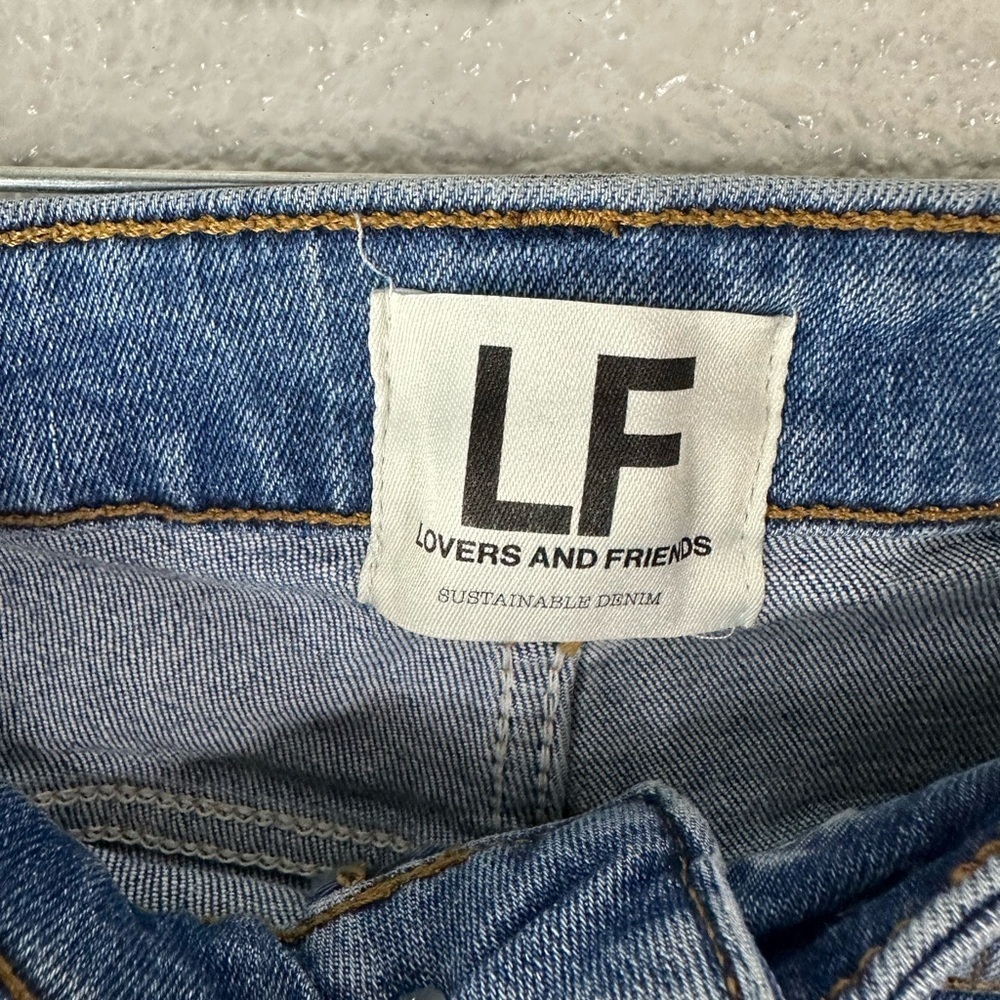 Lovers + Friends Ricky Low Rise Skinny Jeans Ripped In Marabella Size 27 - Picture 3 of 9